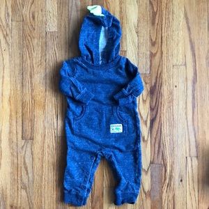 carter’s | heather blue dinosaur bodysuit | 6 mo